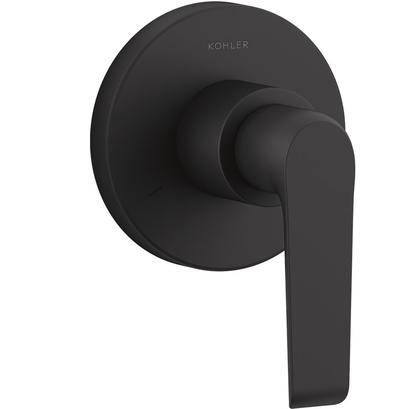 Avid Transfer Valve Trim With Lever Handle, Matte Black