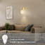 Lampe murale en laiton avec télécommande FANHAO avec télécommande et abat-jour en verre pour la maison (ampoules incluses)