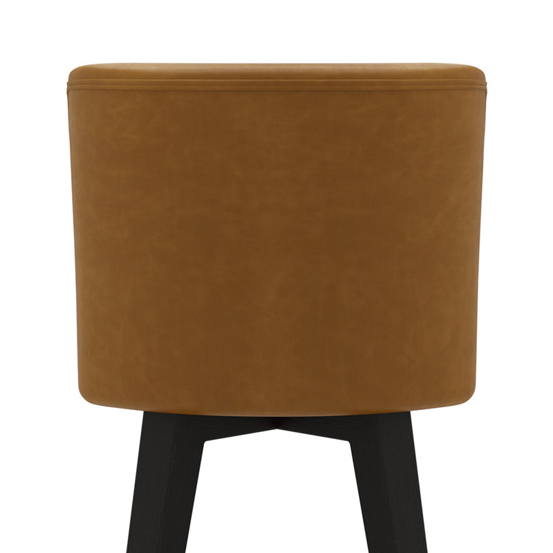 Tabouret de bar et de comptoir pivotant Malakeh, Brun, Tabouret de bar (siège d'une hauteur de 30 po)