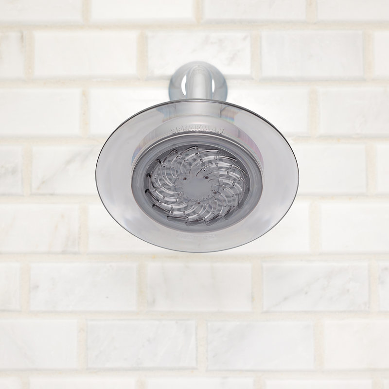 Smokey Gray Low Flow Fixed Shower Head with TempoFlo Technology