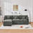 Cloudform 101.9-Inch L-Shaped Sectional Sofa With Modular Design And Cashmere Fabric-122070583