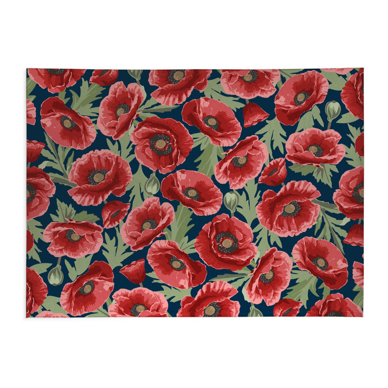 Poppie Soft Step Outdoor Area Rug, Navy, Rectangle 10' x 8'