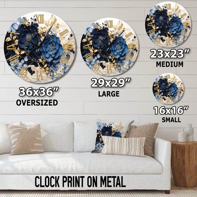 Horloge murale à encre liquide, Surdimensionné