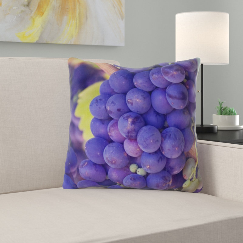 Coussin décoratif raisins