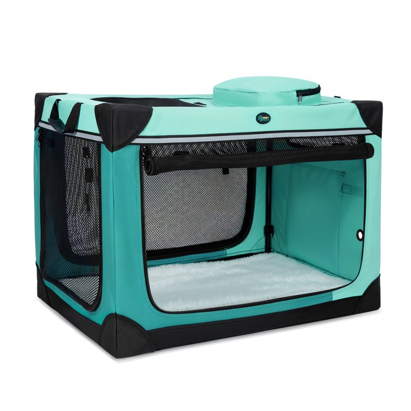 Cage pliable pour chien 4 portes pliable, 31" H x 42" W x 31" D