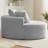 Bonelesss Oversized Round Chair Lounge Chaise Indoor, Upholstered Corduroy Deep Seat Cloud Large Circle Sofa Chair, No Assembly Required, Fluffy Modern Sleeper Sofa Bed for Reading, Living Room, Bedroom-1083334271