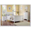 Moderne 1pc lit chambre à coucher lit-bateau tête de lit design blanc-1965735294