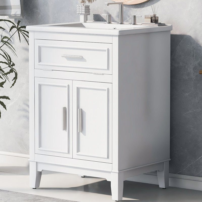 Tharun 24'' Single Bathroom Vanity with Ceramic Top