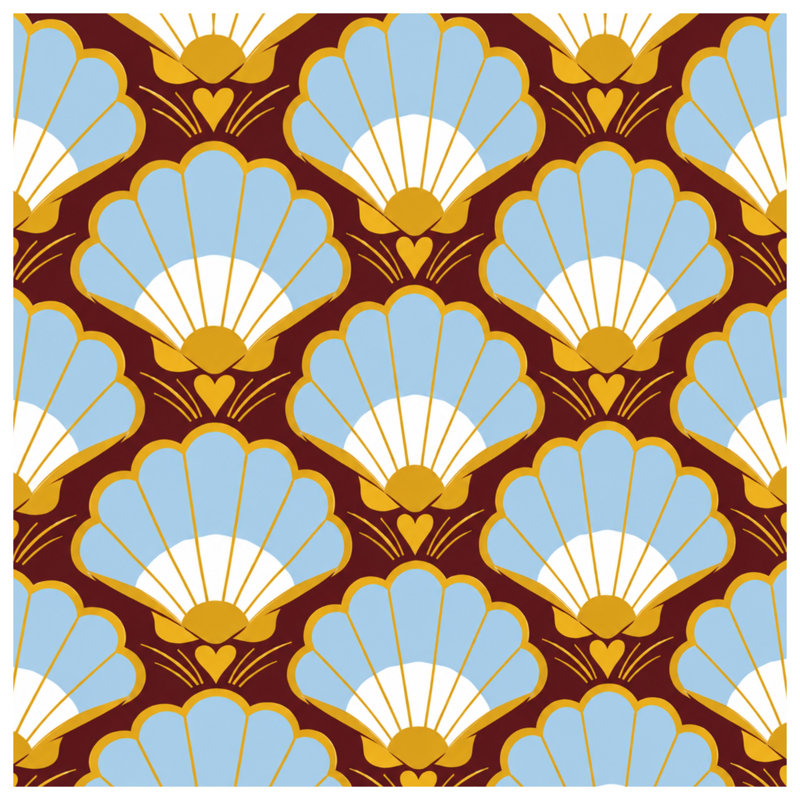 Couvertures à motif coquille festonnée, 60in W x 80in H