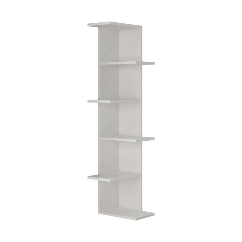 Annaliisa 141cm H x 37cm W Particle Board Geometric Bookcase