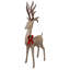 Décoration de Noël 74 po cerf champagne avec arc rouge