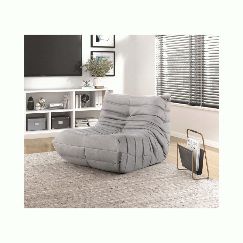 Chaise sans accoudoirs en microfibre, Microfibre grise