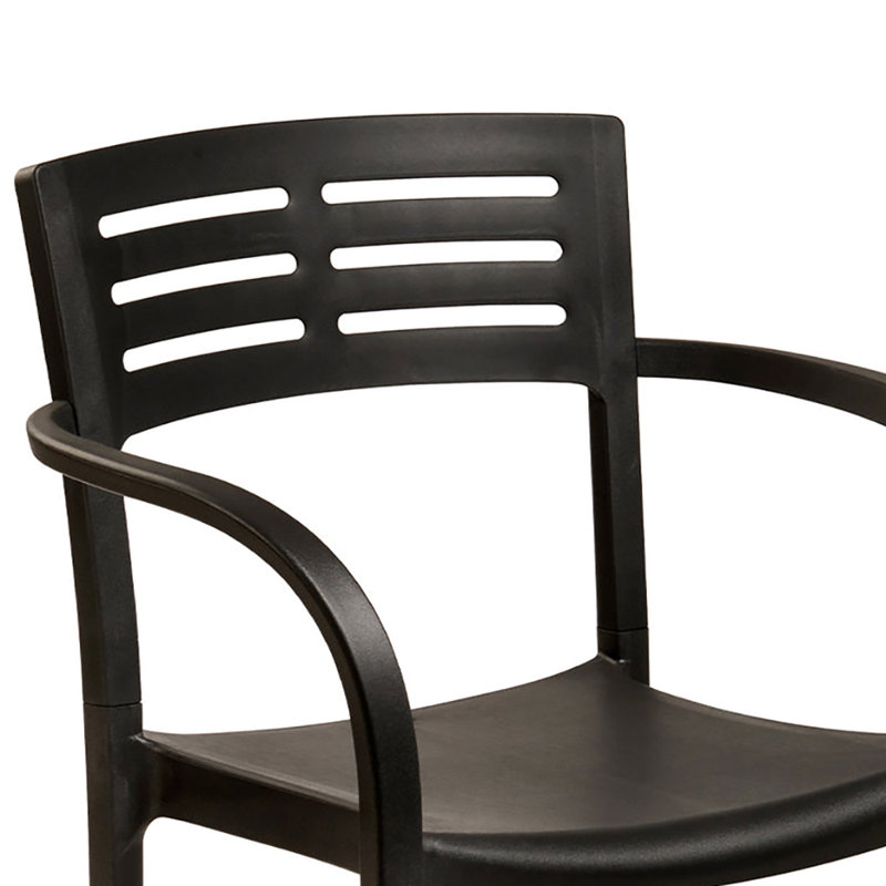 Chaise de salle à manger d'extérieur empilable
