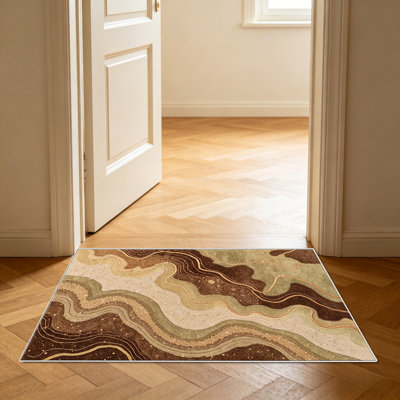 Tapis bronze taupe 1PC, élégant tapis décoratif polyvalent, facile à nettoyer et à entretenir, pièce de mobilier idéale pour la chambre à coucher, le salon, le couloir, le vestibule, le dortoir et le bureau afin de rafraîchir l'ambiance intérieure de votre maison