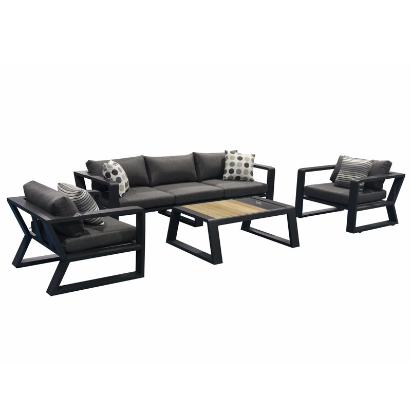 Exee Outdoor 4 - Piece Teak Conversation Set