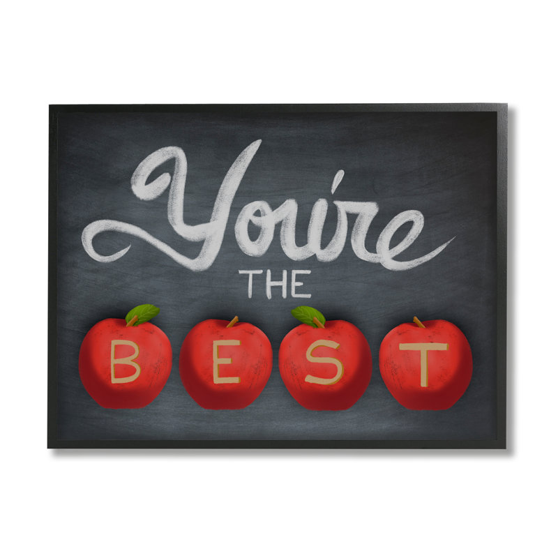 "You Are the Best Teacher Apples" par Marcus Prime - impression, Giclée encadrée noir minuit, H 11 po x l 14 po x P 1,5 po