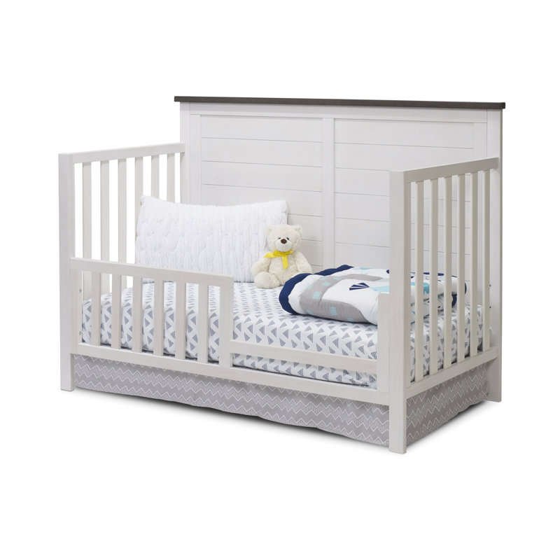 Farmhouse White and Chocolate 4-in-1 Convertible Crib Set