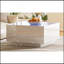 Table basse moderne carrée avec lumières DEL et plateau en verre givré-571995971