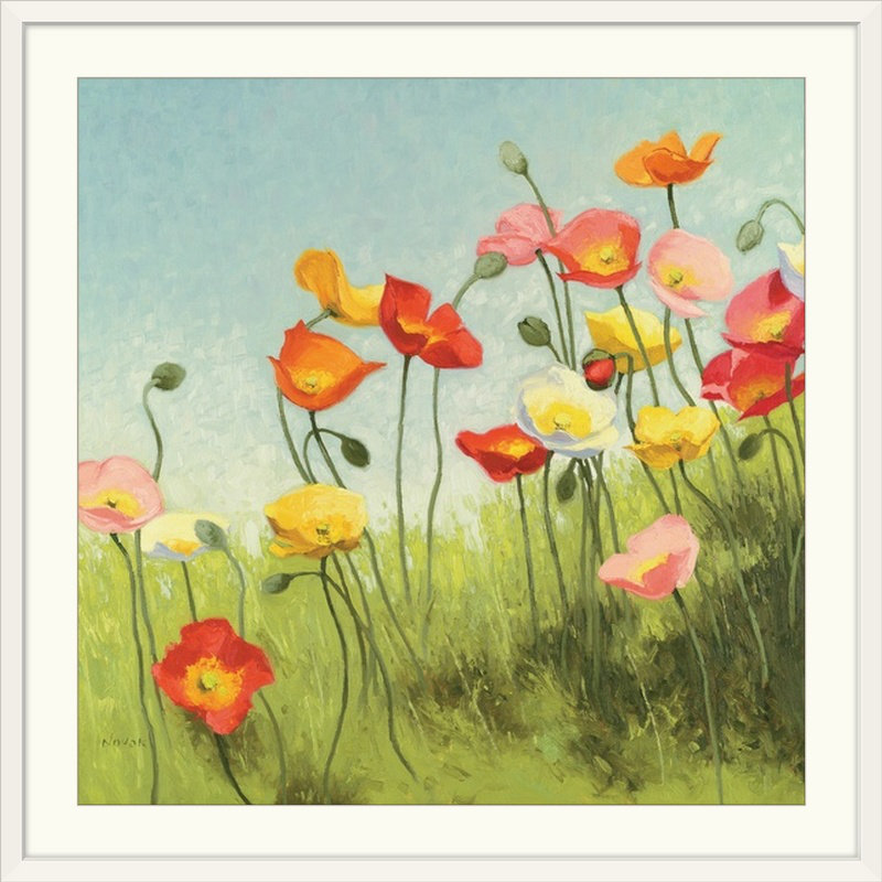 « i » par shirley novak, reproduction d’art Meadow Suite, H 20" x l 20" x P 1", Cadre blanc