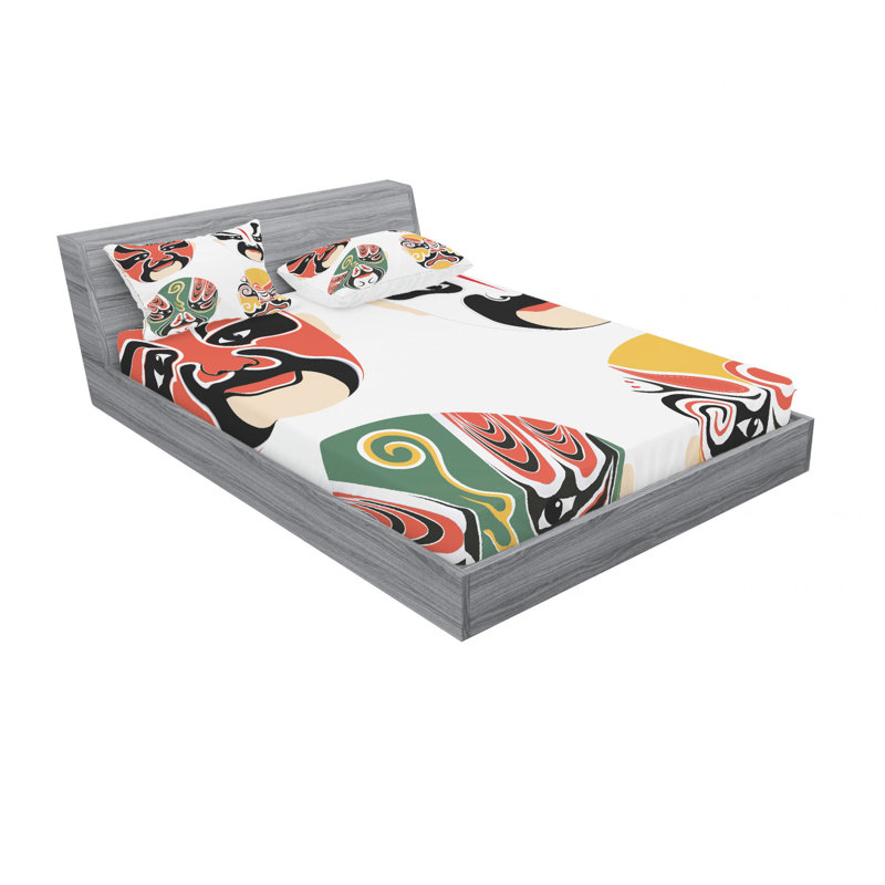 Ensemble de draps masques de culture, Ensemble de draps pour lit double avec un drap-hou
