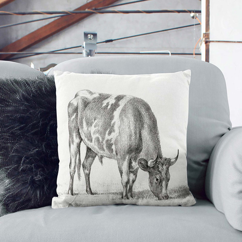 Square Throw Cushion, Stone, 40cm H x 40cm W x 15cm D