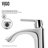 Giovanni 17" L x 17" W x 6" H Round Glass Vessel Bathroom Sink with 12" H Faucet-99535371-99535392