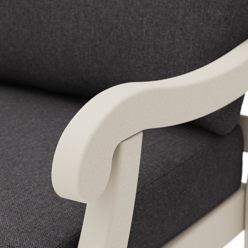 Canapé POLYWOOD x Birch Lane Verlyn, Coussin gris anthracite cendré / structure sable