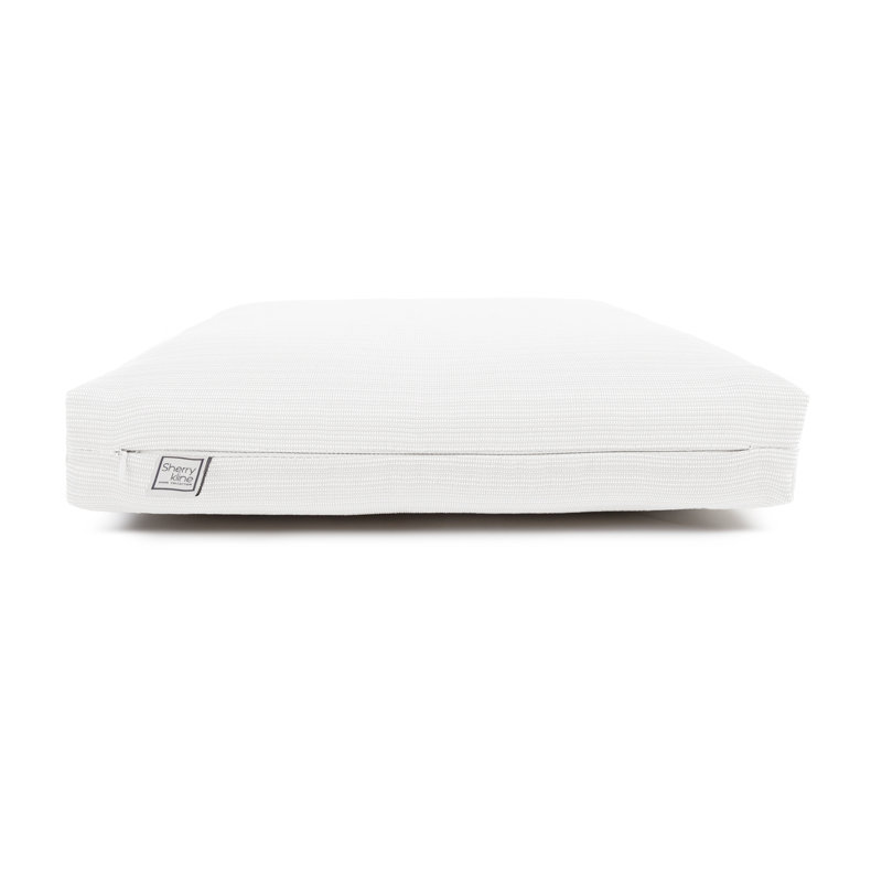 Tailored. Modern Look Seat Cushion. Mitered Corners, With Zipper And Padded Polyester Fill., Eggshell