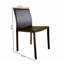Chaise d'appoint en similicuir brun avec cuir retravaillé durable, H 32,30 po x l 18,10 po x P 18,10 po-742121658