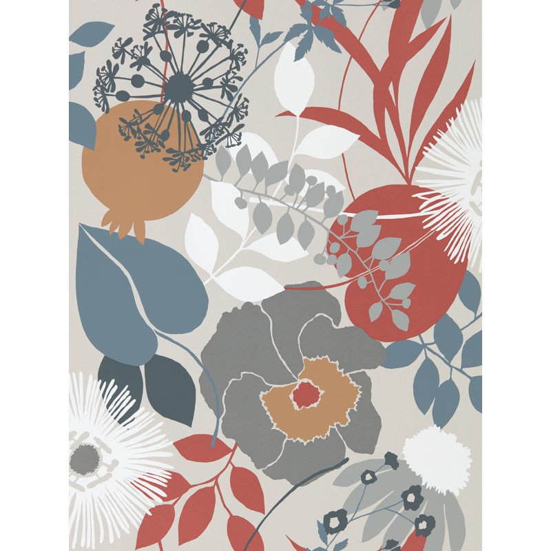 Doyenne Wallpaper, Chalk/Copper/Sepia