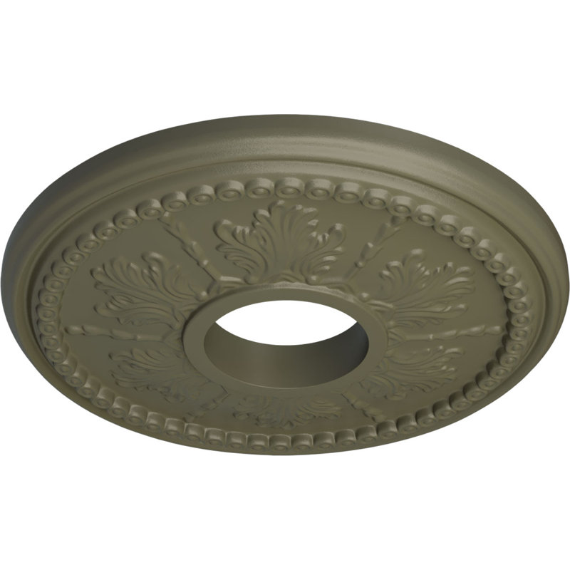 Médaillon de plafond H 13,875 po x l 13,875 po x P 1,25 po Tirana, Pierre Spartan