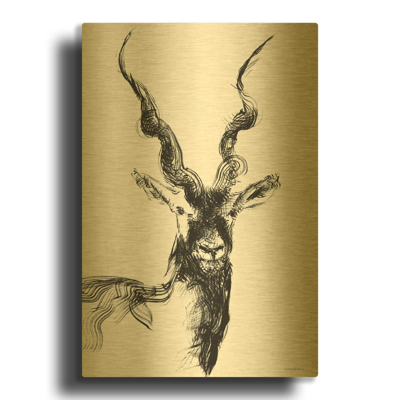 Art mural en métal doré 12 "x 16", 16 po x 24 po