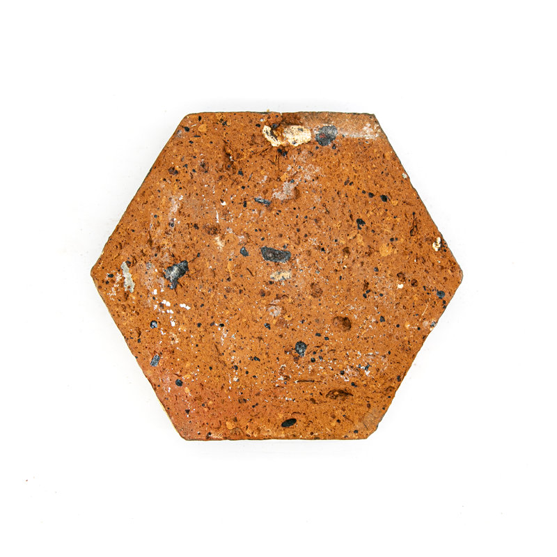 Hexagone antique terre cuite 6 x 7