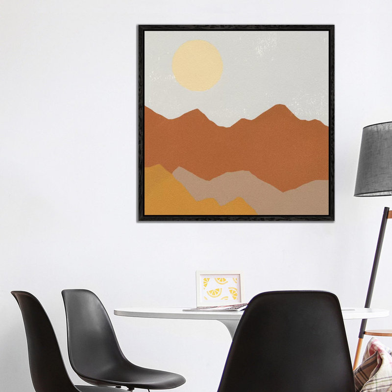 Desert Sun II by Moira Hershey - Print on Canvas, Black Floater Framed, 93.98cm H x 93.98cm W x 3.81cm D