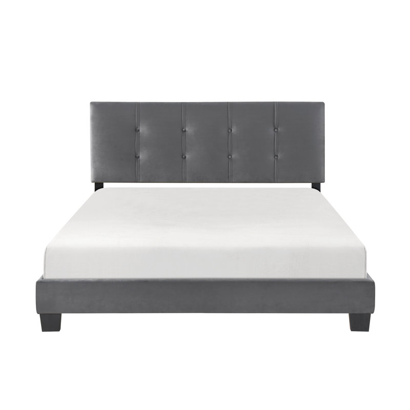 Mobilier de chambre à coucher 1pc, Gris, Grand lit