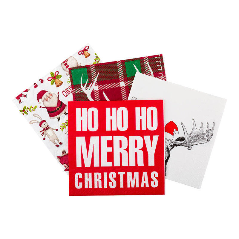 Disposable Paper Christmas Napkins