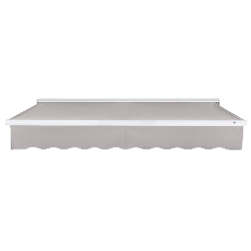 Awntech Destin Patio Retractable Awning with Protective Hood, 10' W x 8' D, Gray, Manual