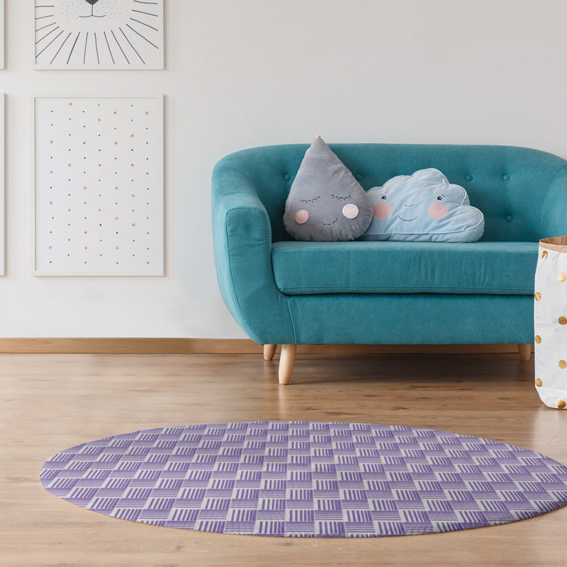 Chenille Indoor Rug, Round 5'