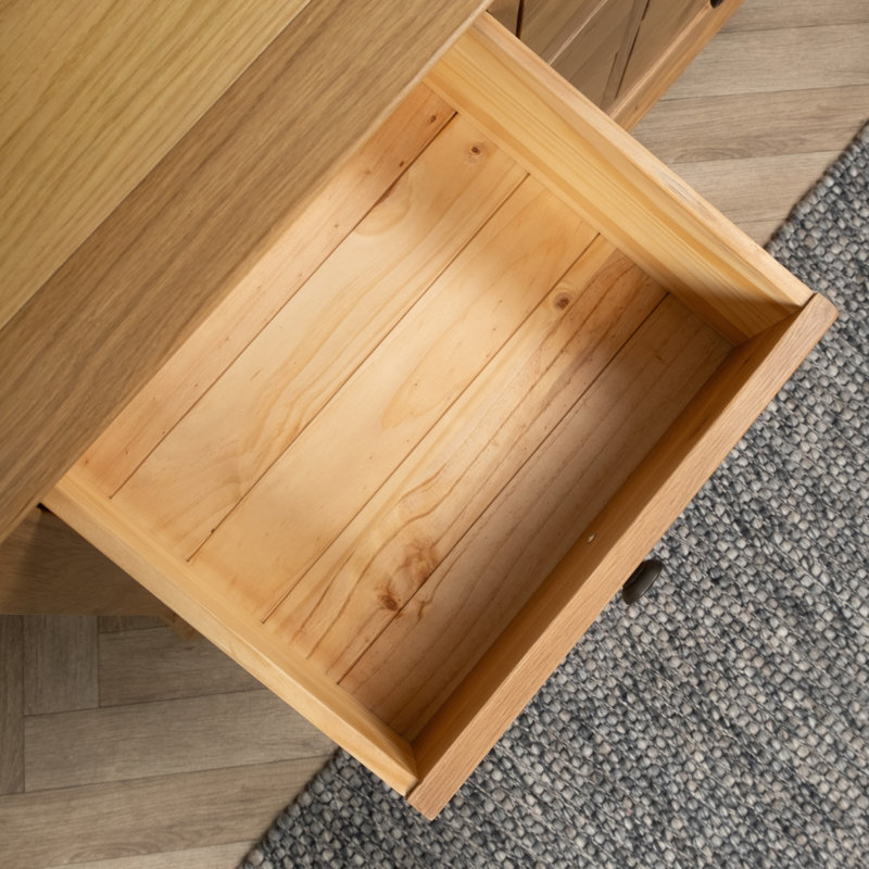 Iolanta 90cm W Solid Wood Bedside Table