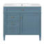 Meuble-lavabo de 36 po avec lavabo supérieur, armoire de rangement moderne avec 2 tiroirs et un tiroir basculant-1135079066