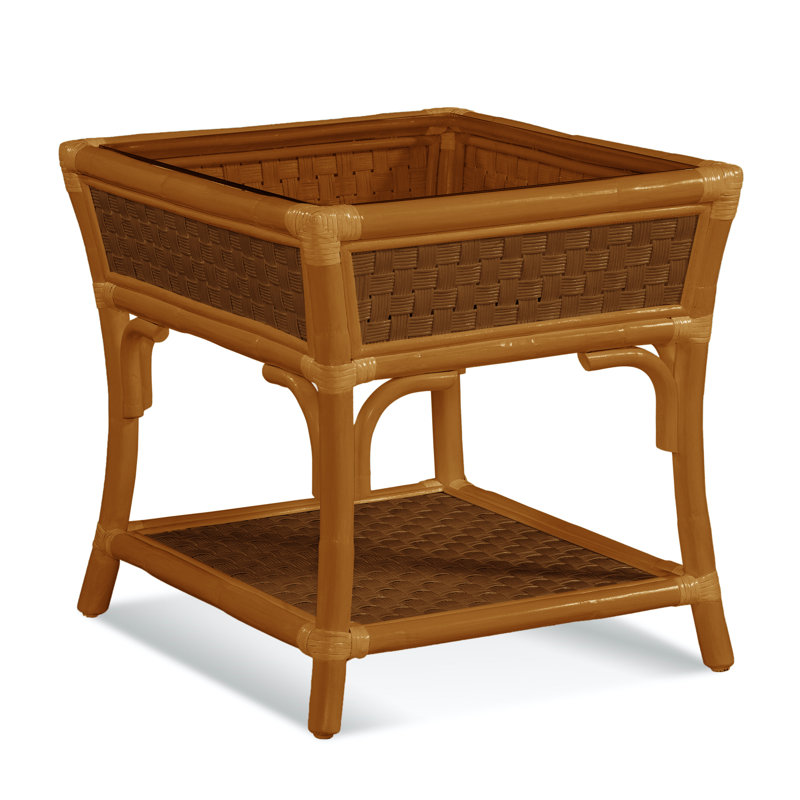 Boca Glass End Table, Havana