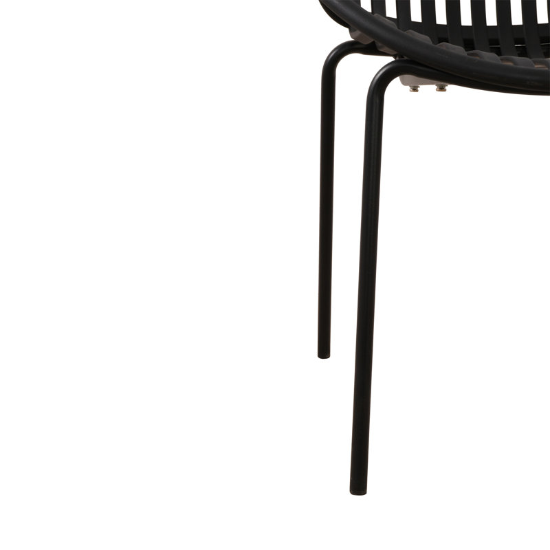 Chaises de salle à manger de patio, Noir