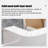 118.11"White Dual-Station Commercial Reception Desk