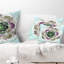  Coussin lombaire abstrait à motif floral fractal