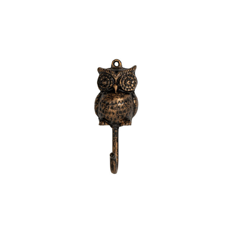 Crochet simple en fonte - Hibou à fixation murale en fonte FantasHome