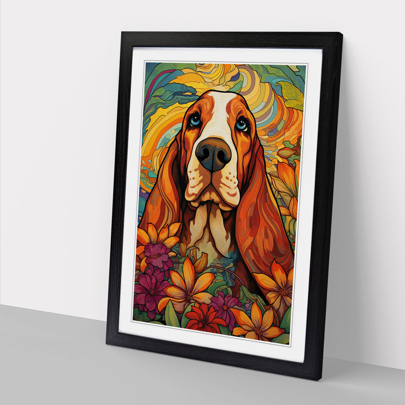 Single Picture Frame Print on Wood, 34cm H x 25cm W, Black Framed