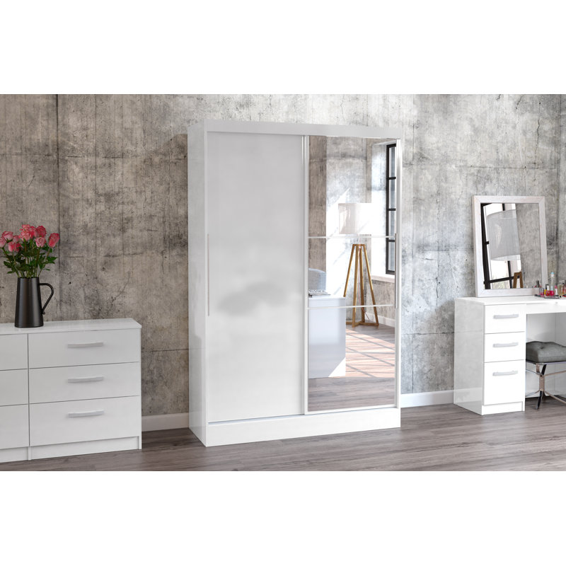 Oslo 2 Door Sliding Wardrobe, White