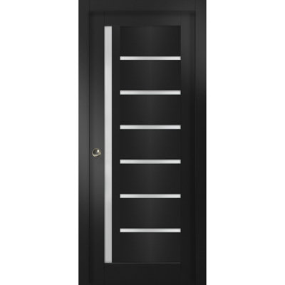 Porte française en verre givré Quadro