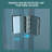 34"W X 72"H Fold Frameless Design Shower Door With Tempered Glass