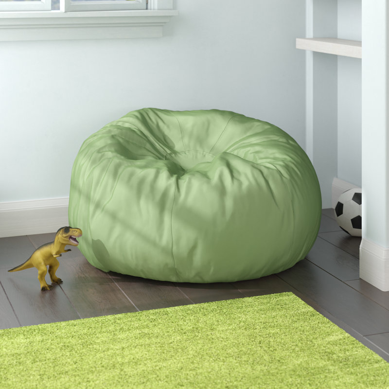 Fauteuil à billes en coton Classic, Petit, Sergé de coton vert